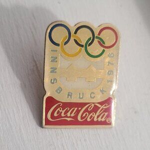 Innsbruck Austria Coca Cola 1976 Olympics Retro Lapel Pin